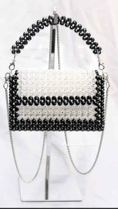 Handmade Pearl Beaded Luxury Bag – Butterfly Chain Design – Multi‑Color | Party & Wedding Fashion Accessory