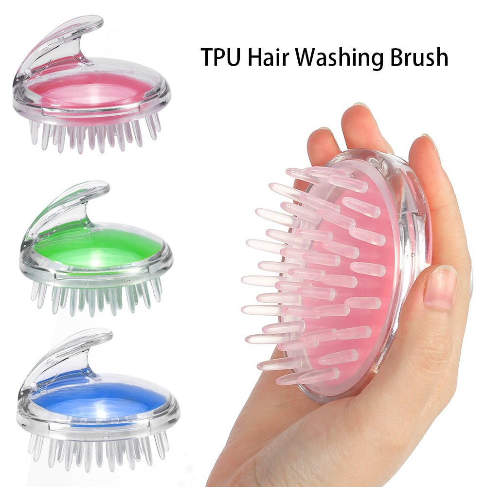 Silicone Scalp Massage Shampoo Brush – Anti-Dandruff Hair Wash Comb